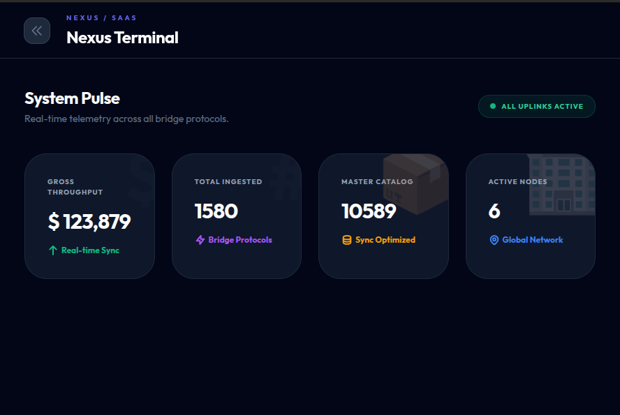 Nexus Bridge Dashboard Interface